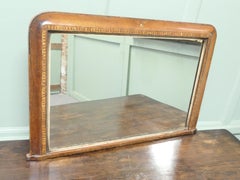 Victorian Inlaid Walnut Overmantel Mirror, Adam Style, Antique, 1880