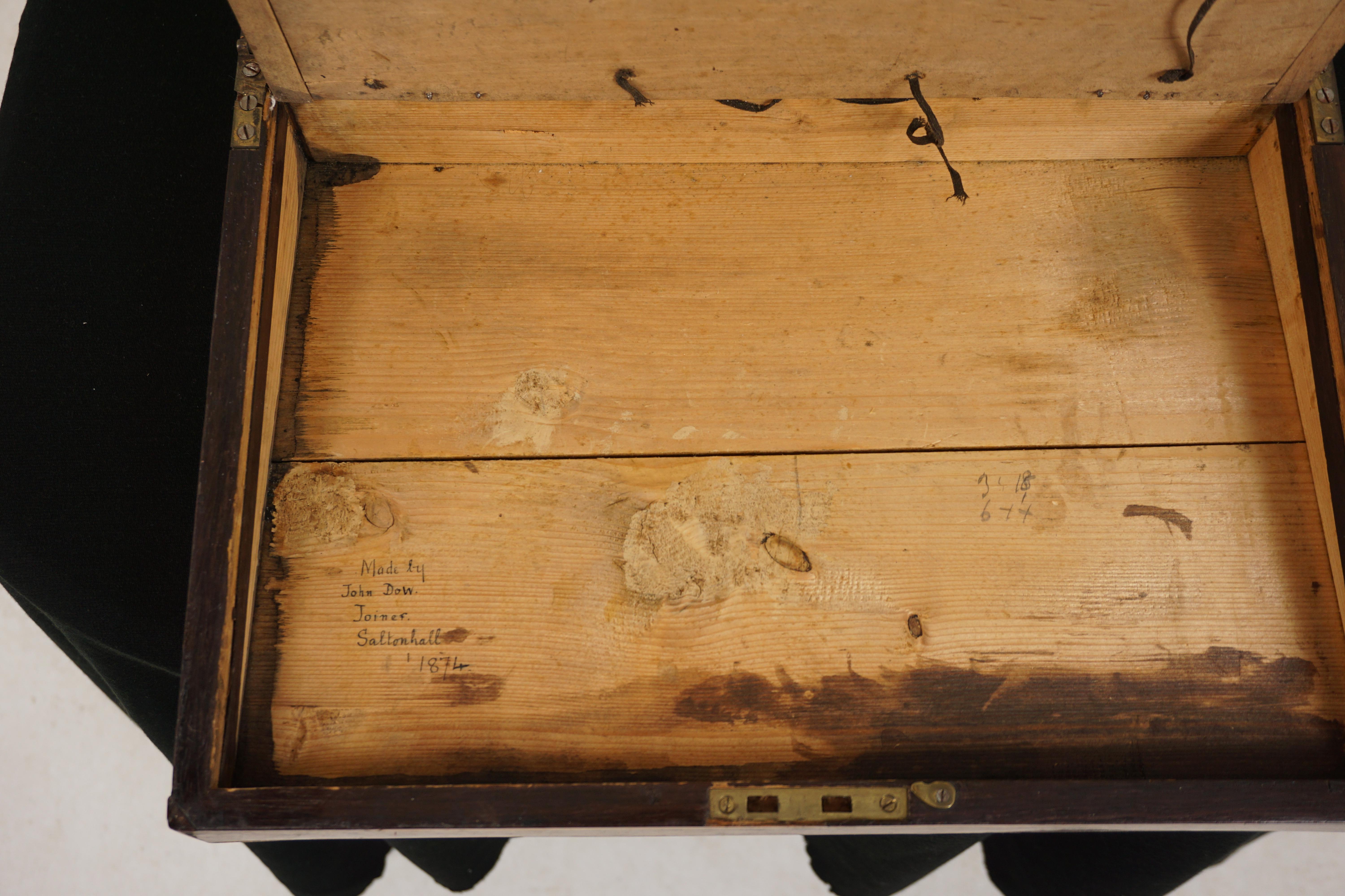 Victorian Inlaid Wood with Pollard Oak Writing Box, Scotland 1870, H170 For Sale 1