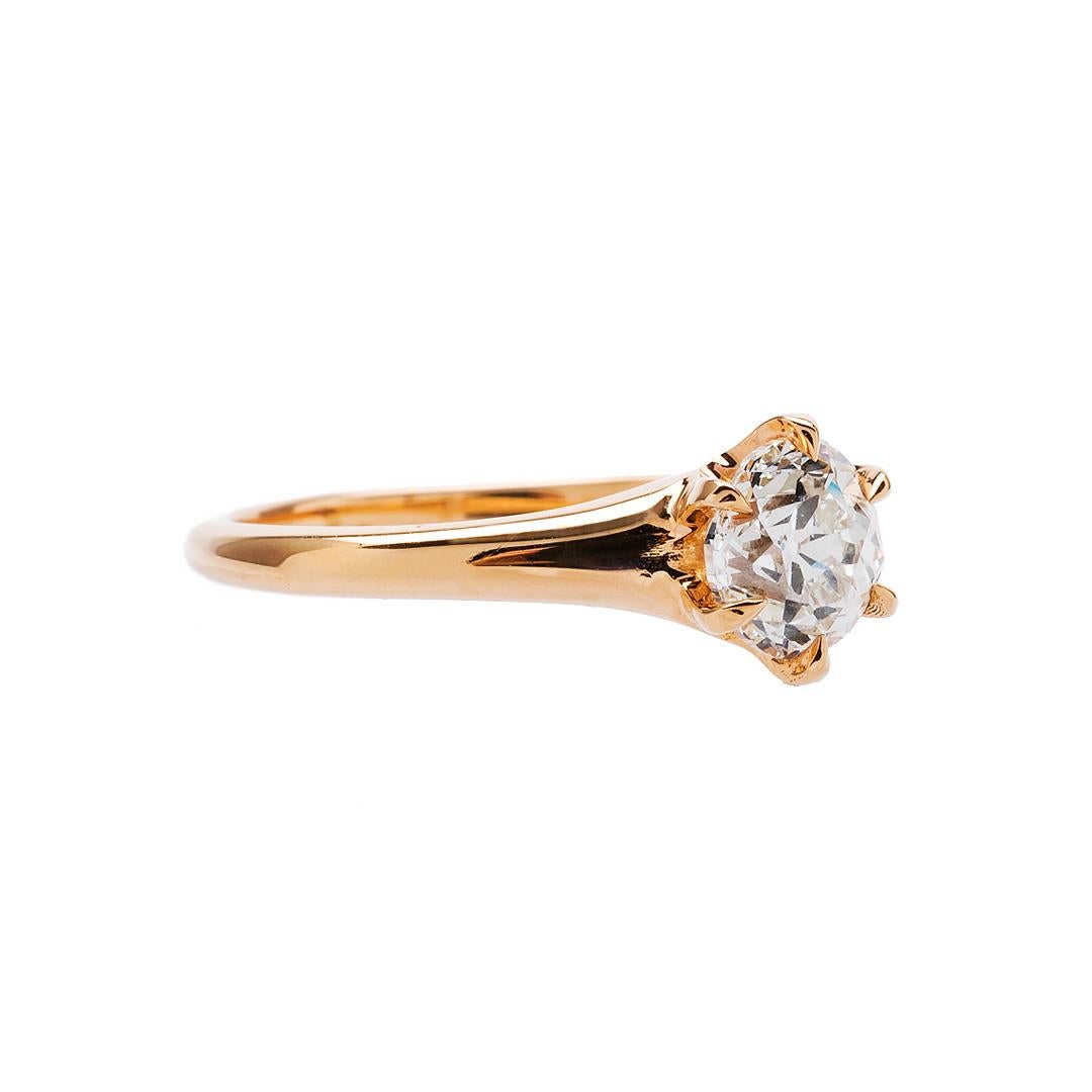 Women's Victorian Inspired 1.01 Carat Diamond Engagement Ring