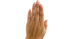 Victorian Inspired 5 Stone Old European Cut Diamond 18 Karat Rose Gold Band Ring
