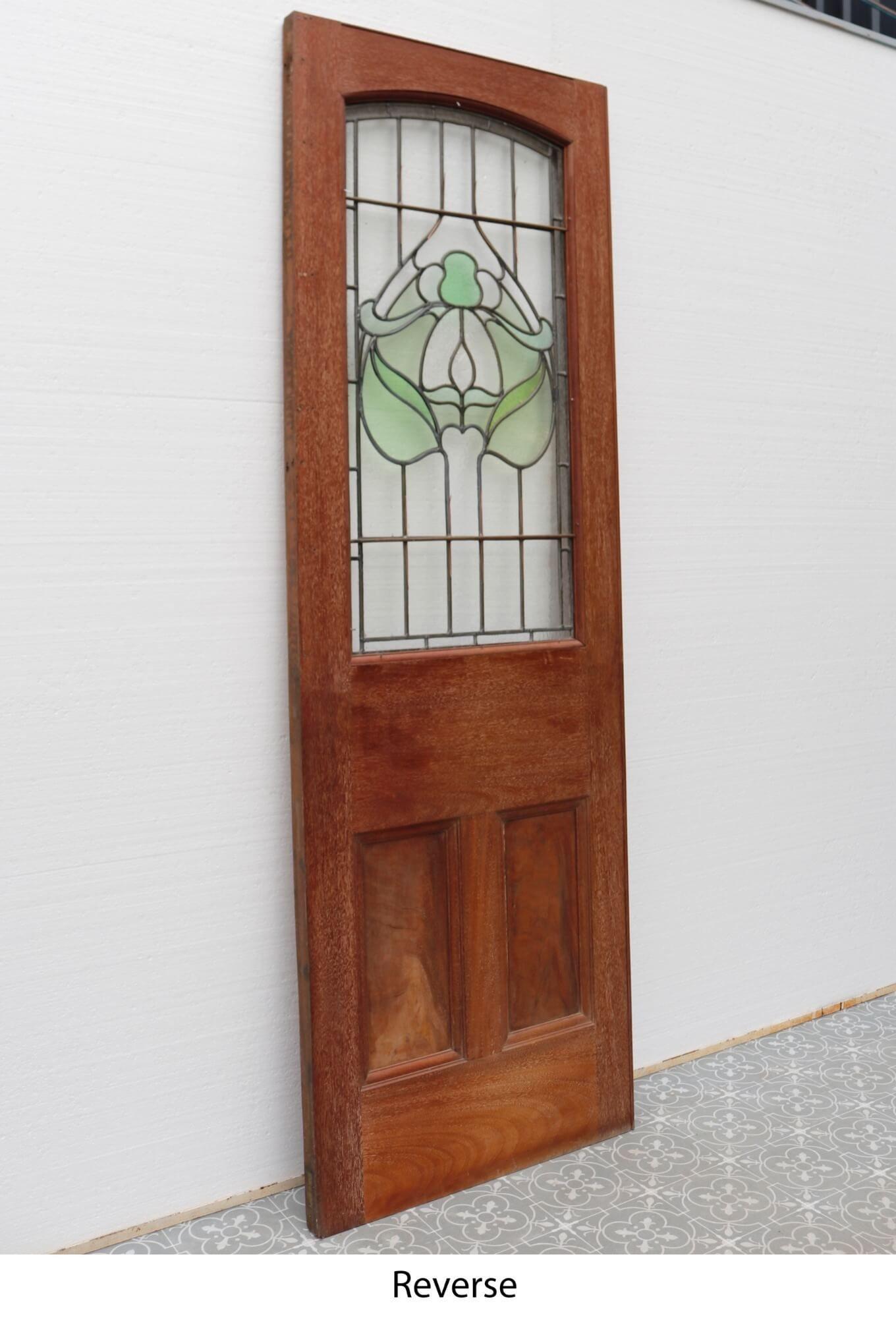 Art nouveau Porte intérieure victorienne avec vitrail en vente