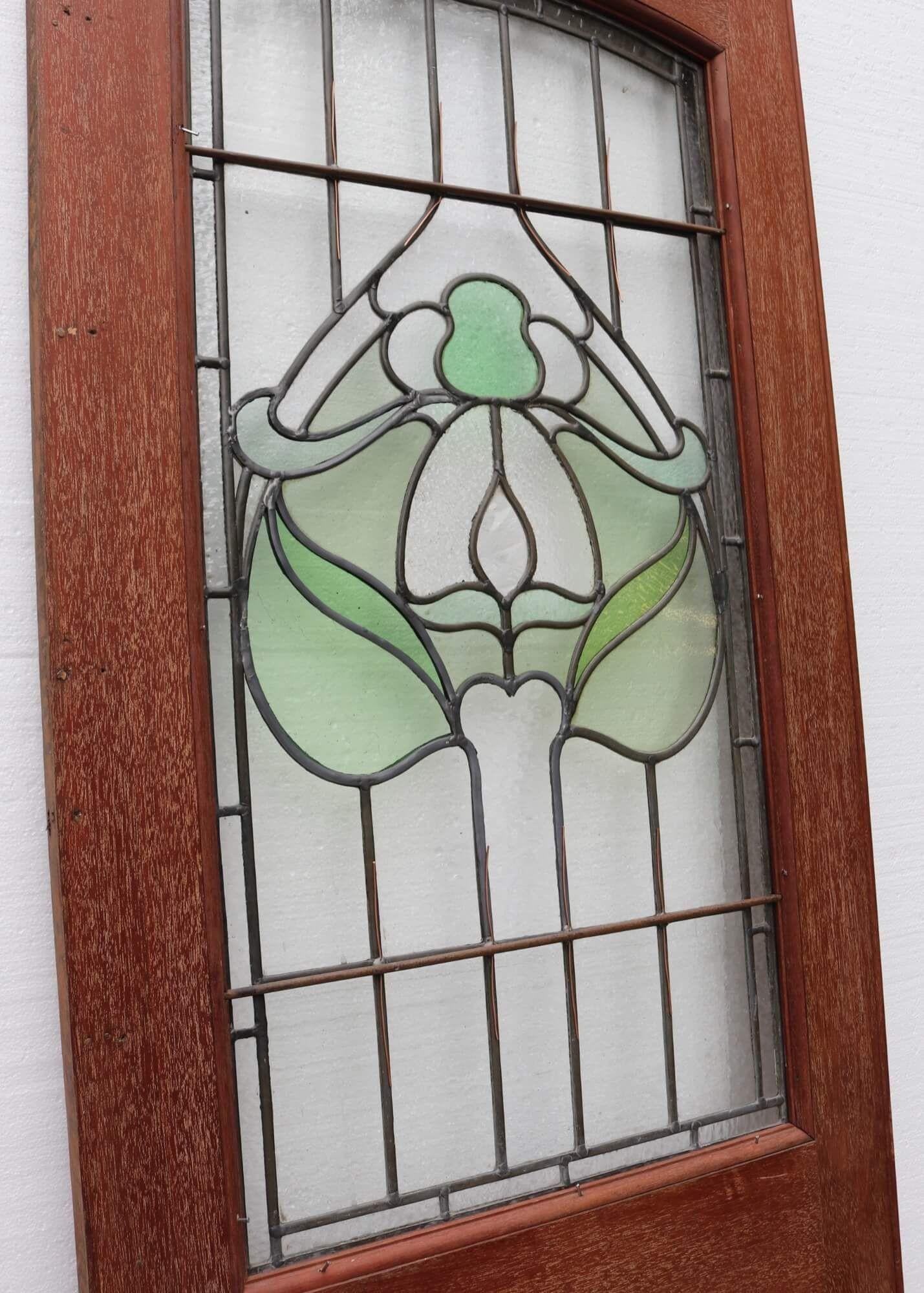 Porte intérieure victorienne avec vitrail État moyen - En vente à Wormelow, Herefordshire