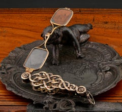 Victorian Intricate Snake 14 KT Gold Lorgnette Pendant
