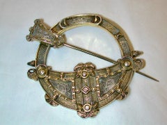 Victorian Irish Silver Gilt Tara Brooch, Made by Waterhouse & Co of Dublin, c.1860