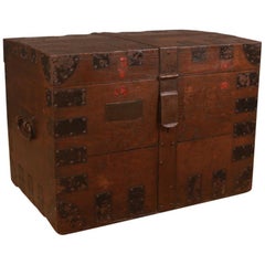 Victorian Iron Bound Silver Chest