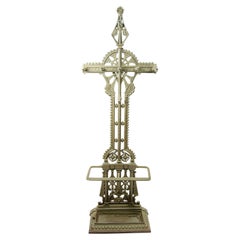Cruz de hierro victoriana para pie de salón, de Christopher Dresser para Coalbrookdale Foundry