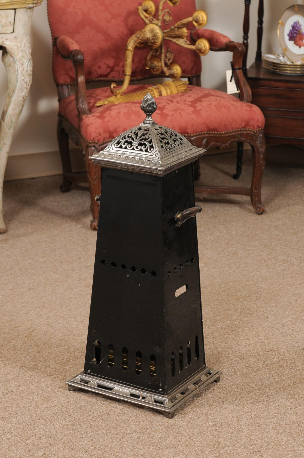 Victorian Iron & Steel Oil Stove / Heater, ca. 1880 In Good Condition For Sale In Atlanta, GA