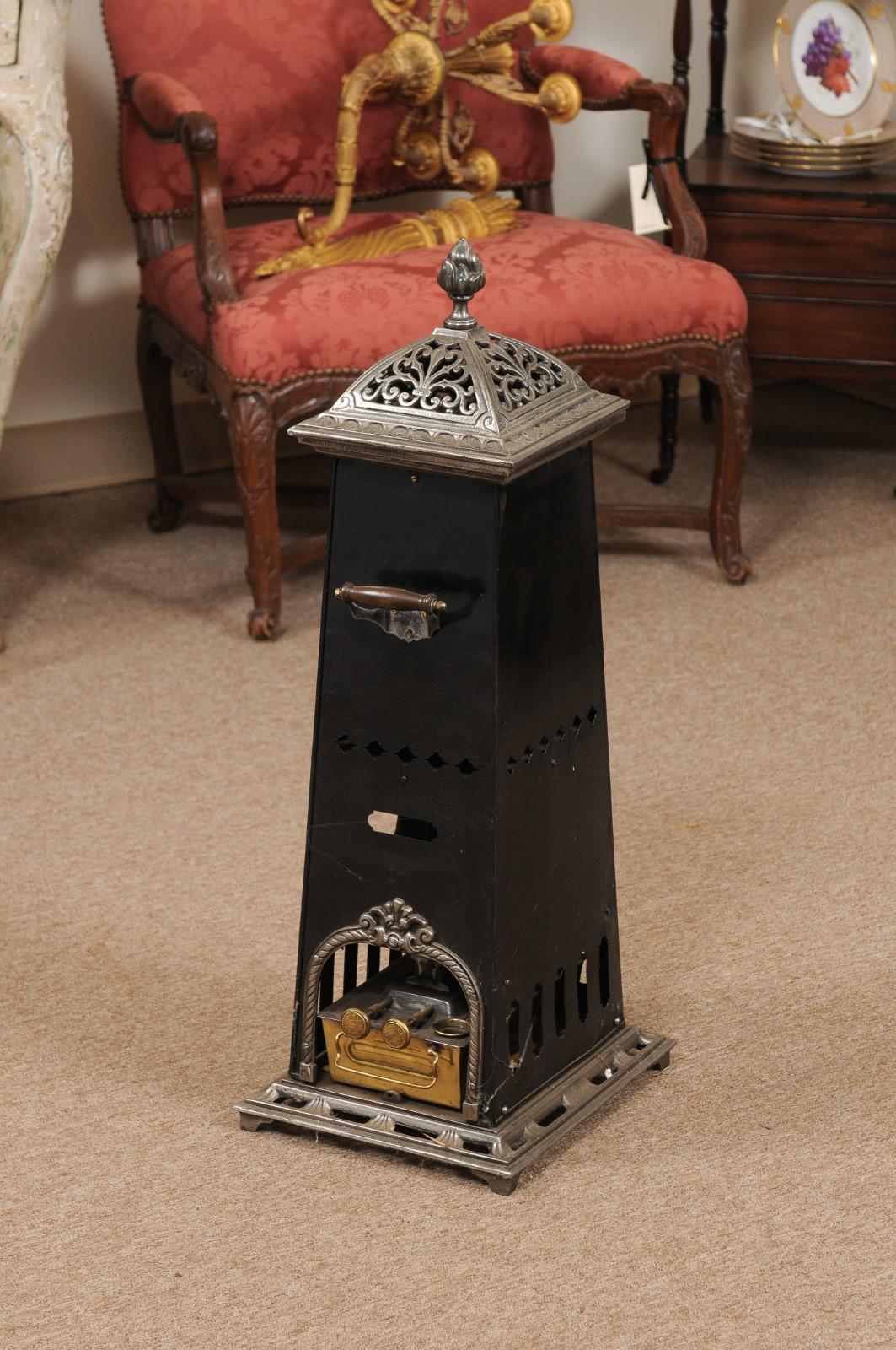 Victorian Iron & Steel Oil Stove / Heater, ca. 1880 For Sale 1