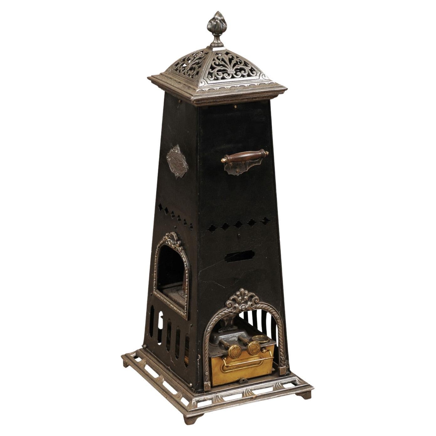 Victorian Iron & Steel Oil Stove / Heater, ca. 1880