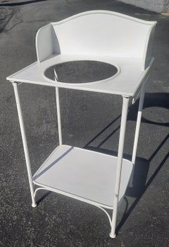 Victorian Iron Washstand with Wash Bowl and  Pitchers Set, Circa 1890s