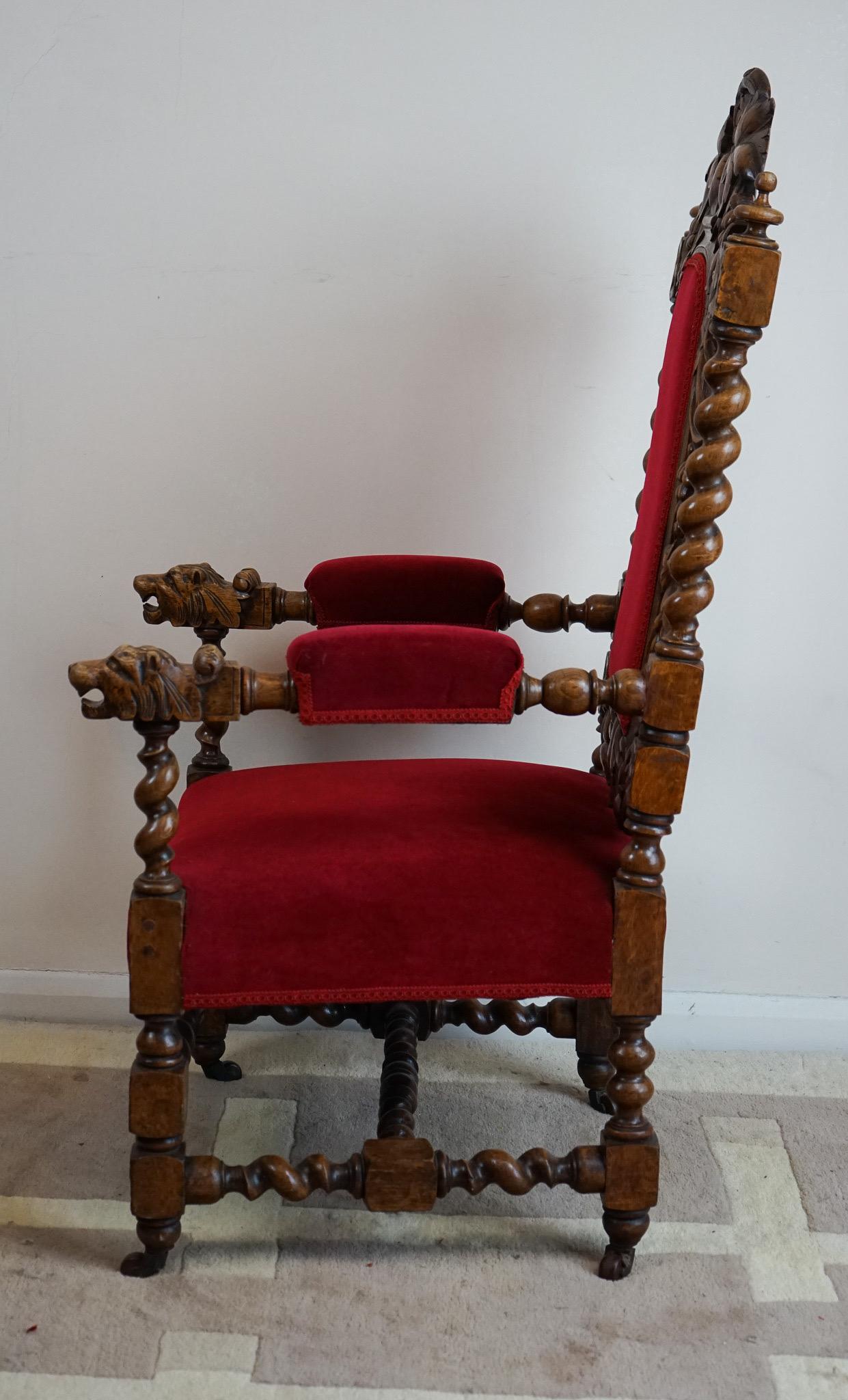 victorian throne chair