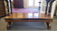 Victorian Jacobean Revival Oak and Ebonized Dumbwaiter