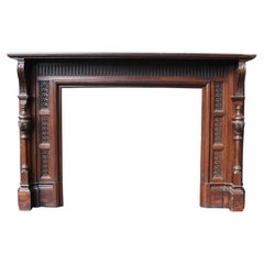 Used Victorian Jacobean Style Mantel