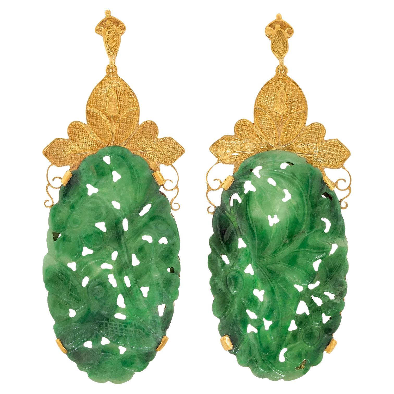 Victorian Jade Earrings