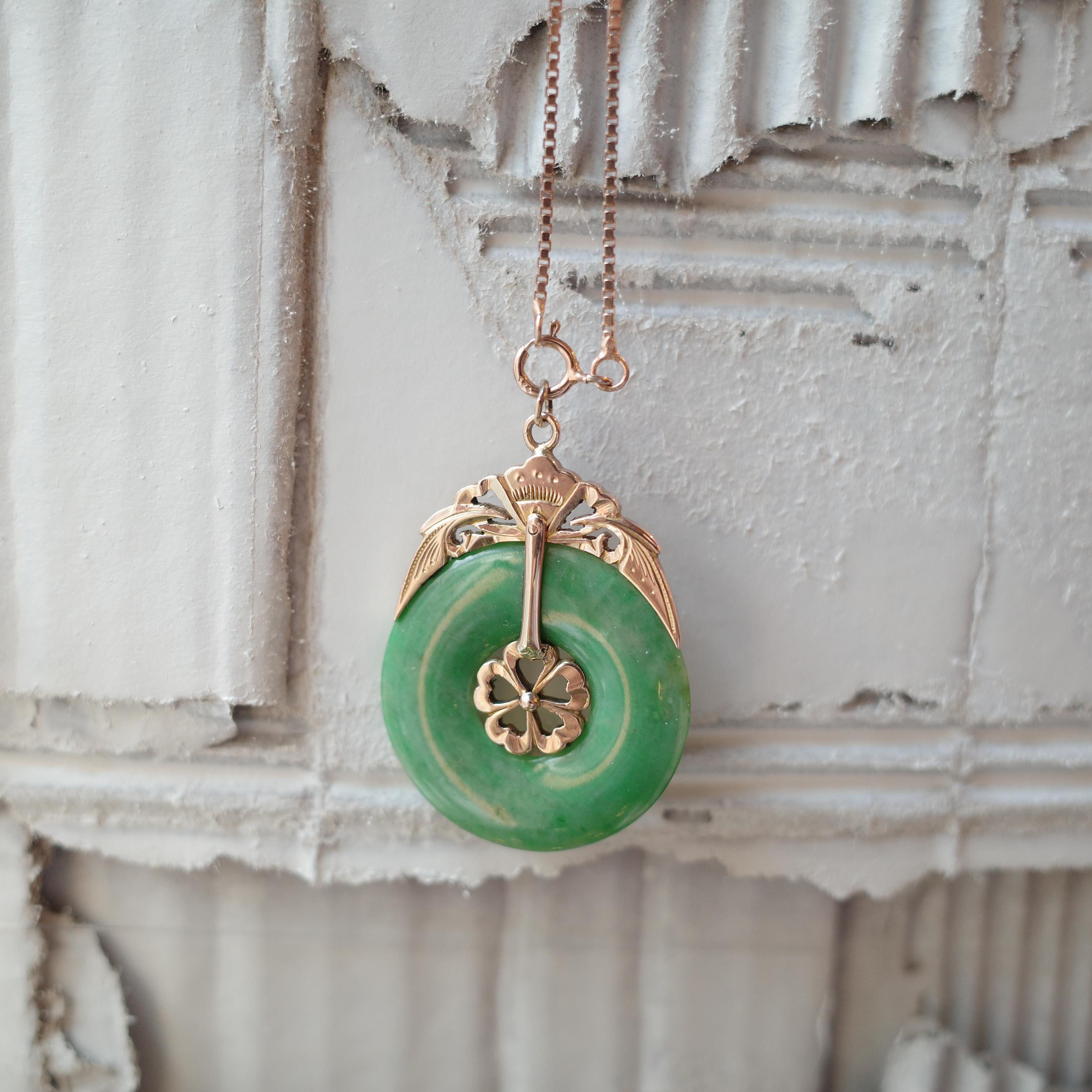 Victorian Jade Pendant Certified Untreated en venta 1