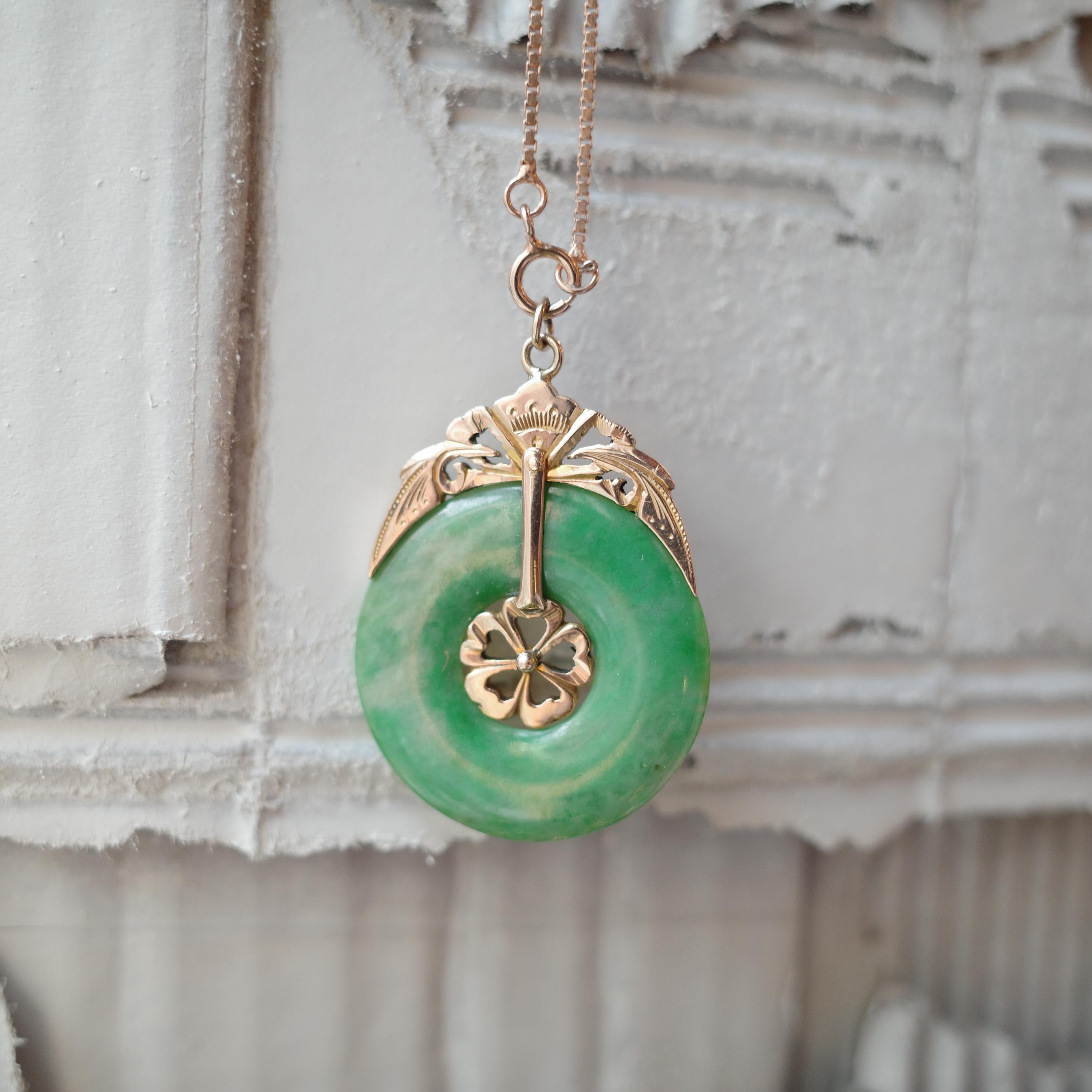 Victorian Jade Pendant Certified Untreated en venta 2