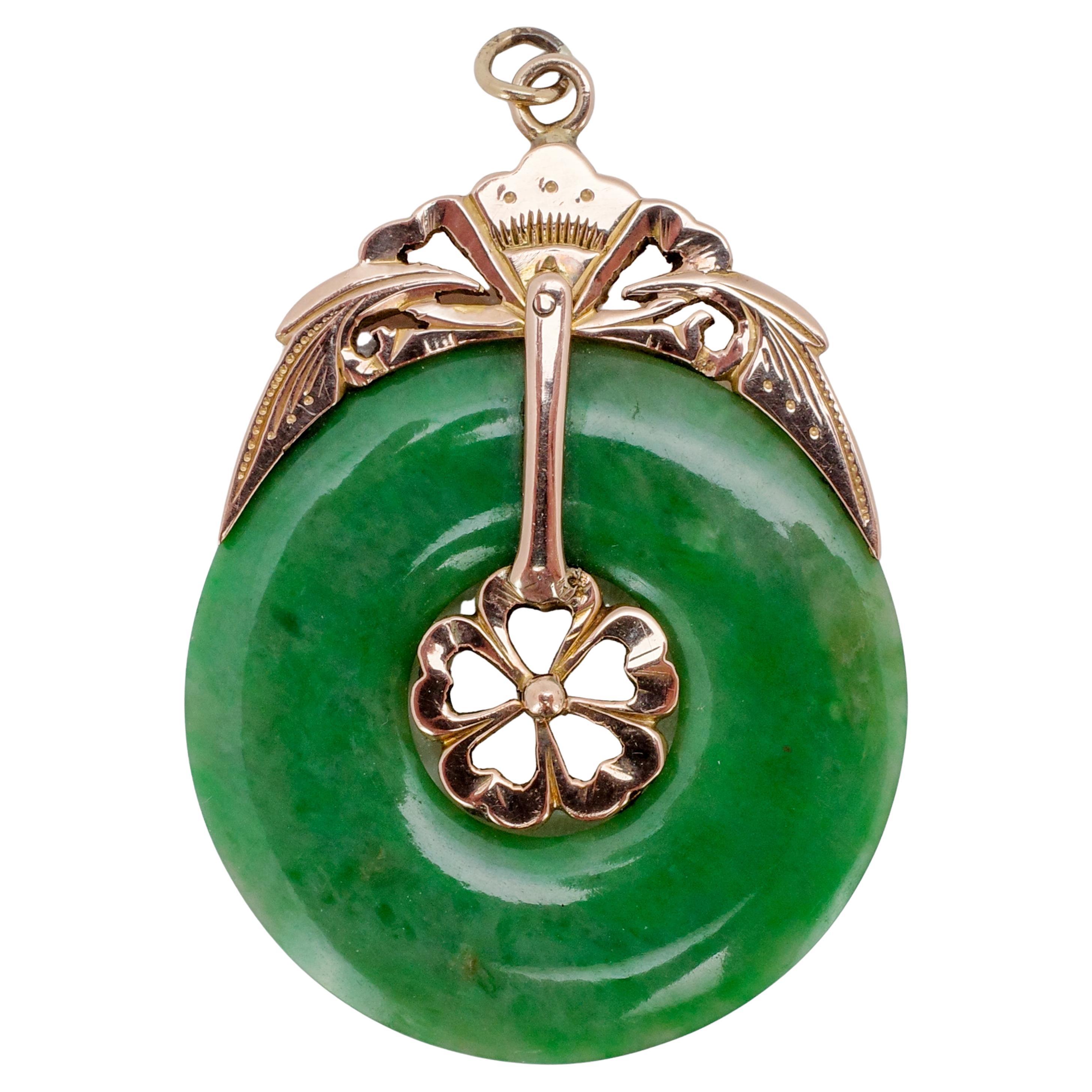 Victorian Jade Pendant Certified Untreated