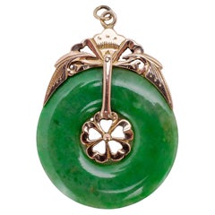 Victorian Jade Pendant Certified Untreated