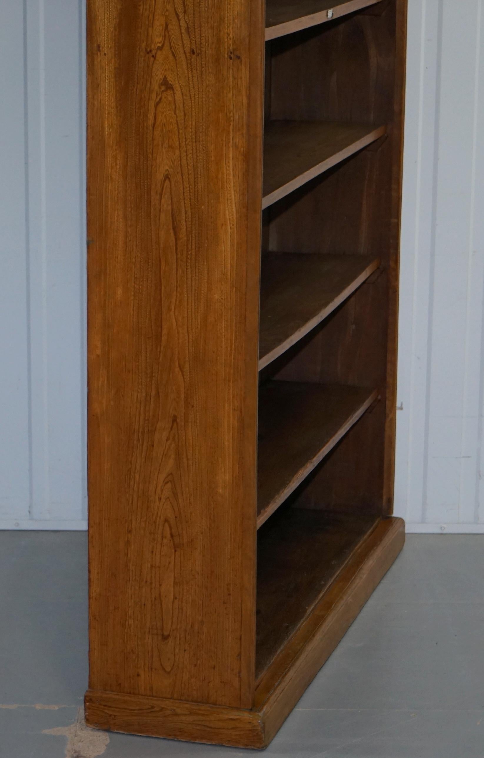 Victorian James Jas Shoolbred Solid Walnut Large Library Bookcase Fixed Shelf 11