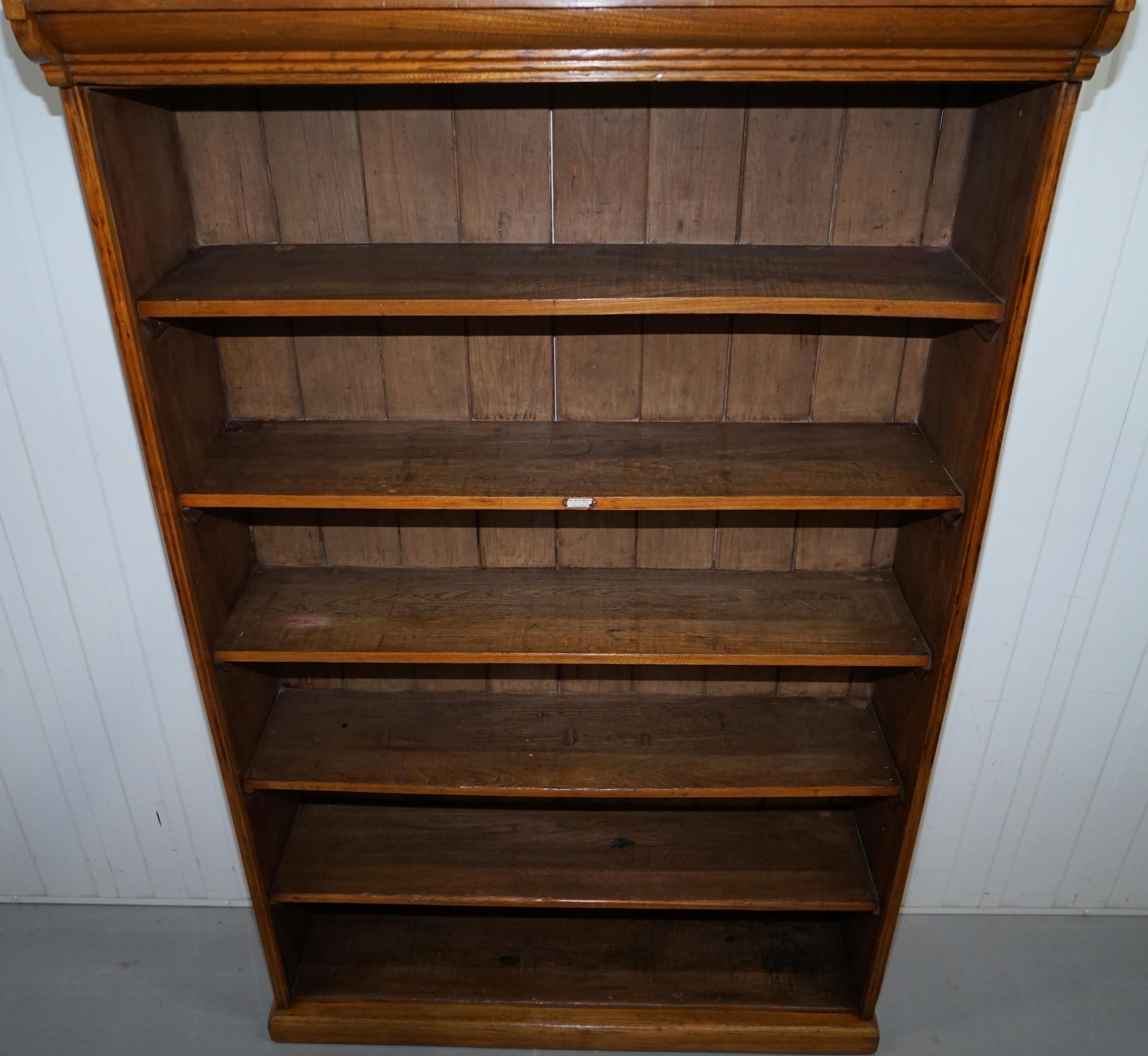 Victorian James Jas Shoolbred Solid Walnut Large Library Bookcase Fixed Shelf 2