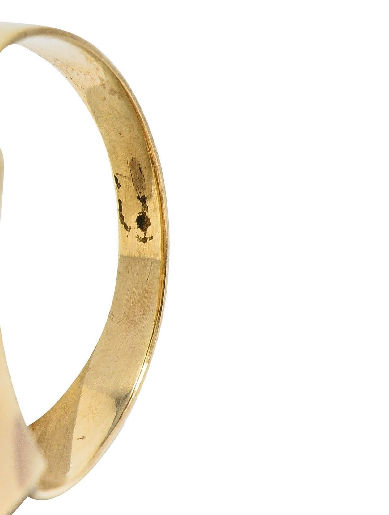Victorian Japanese Shakudo 14 Karat Yellow Gold Travelers Antique Ring For Sale 4