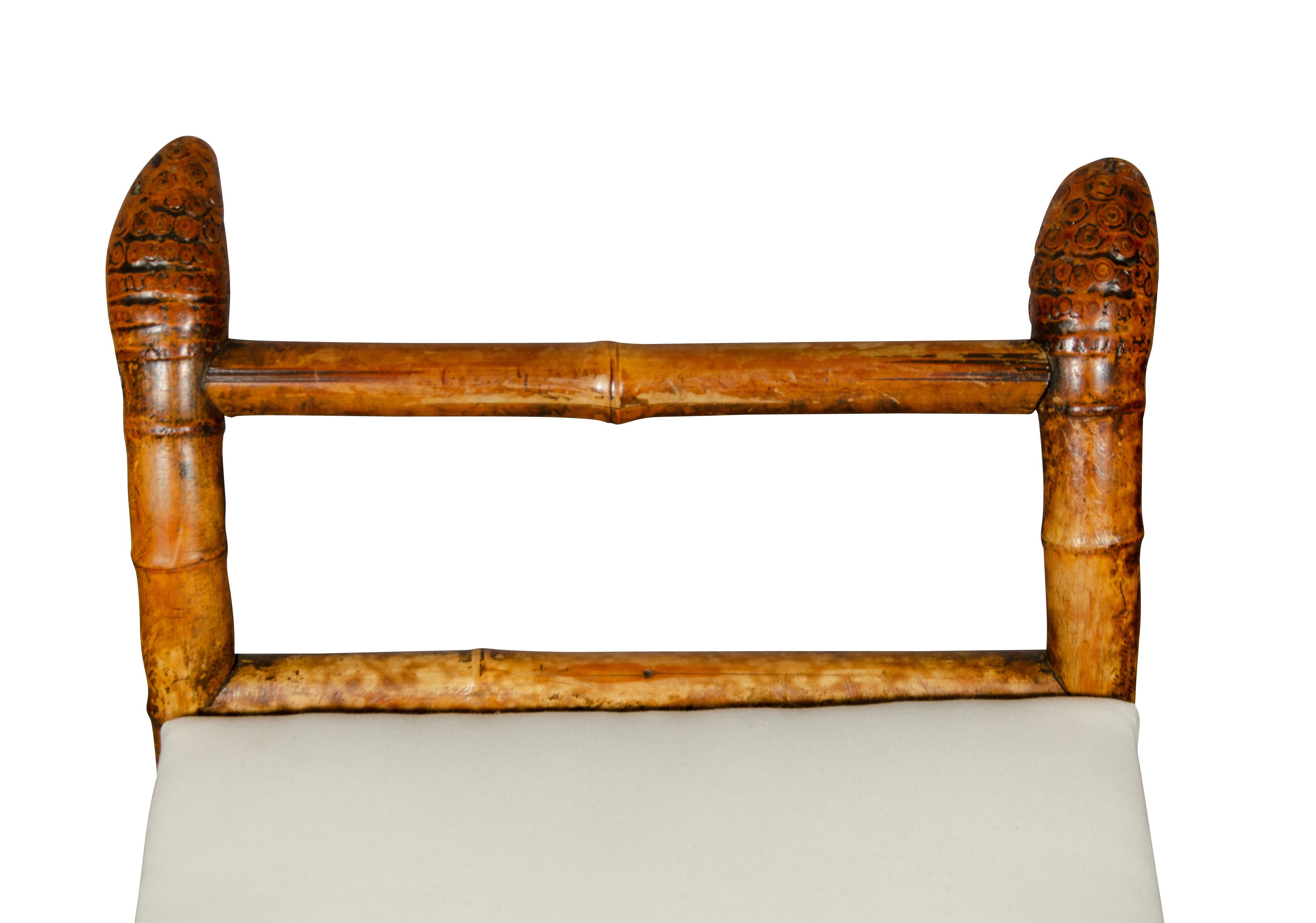 Victorian Japanned Bamboo Bench 9