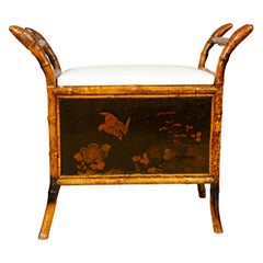Victorian Japanned Bamboo Bench