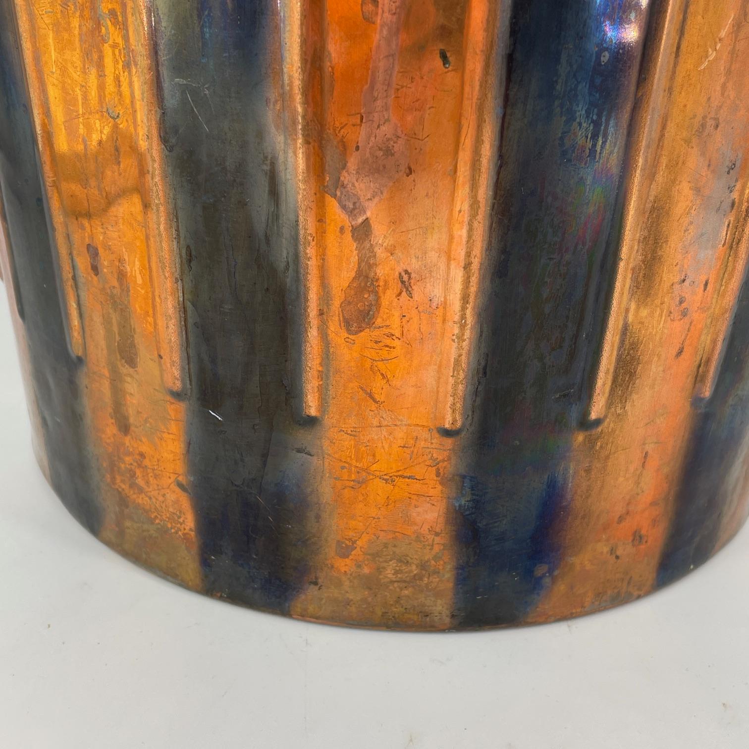 Victorian Japanned Copper Office Trash Can Wastebasket Industrial Revolution 2