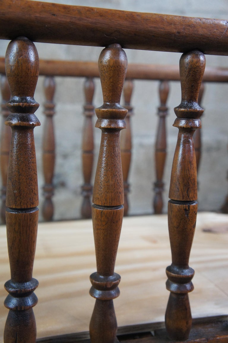 Victorian Jenny Lind Walnut Spool Turned Spindle Rocking Crib Cradle at 1stDibs