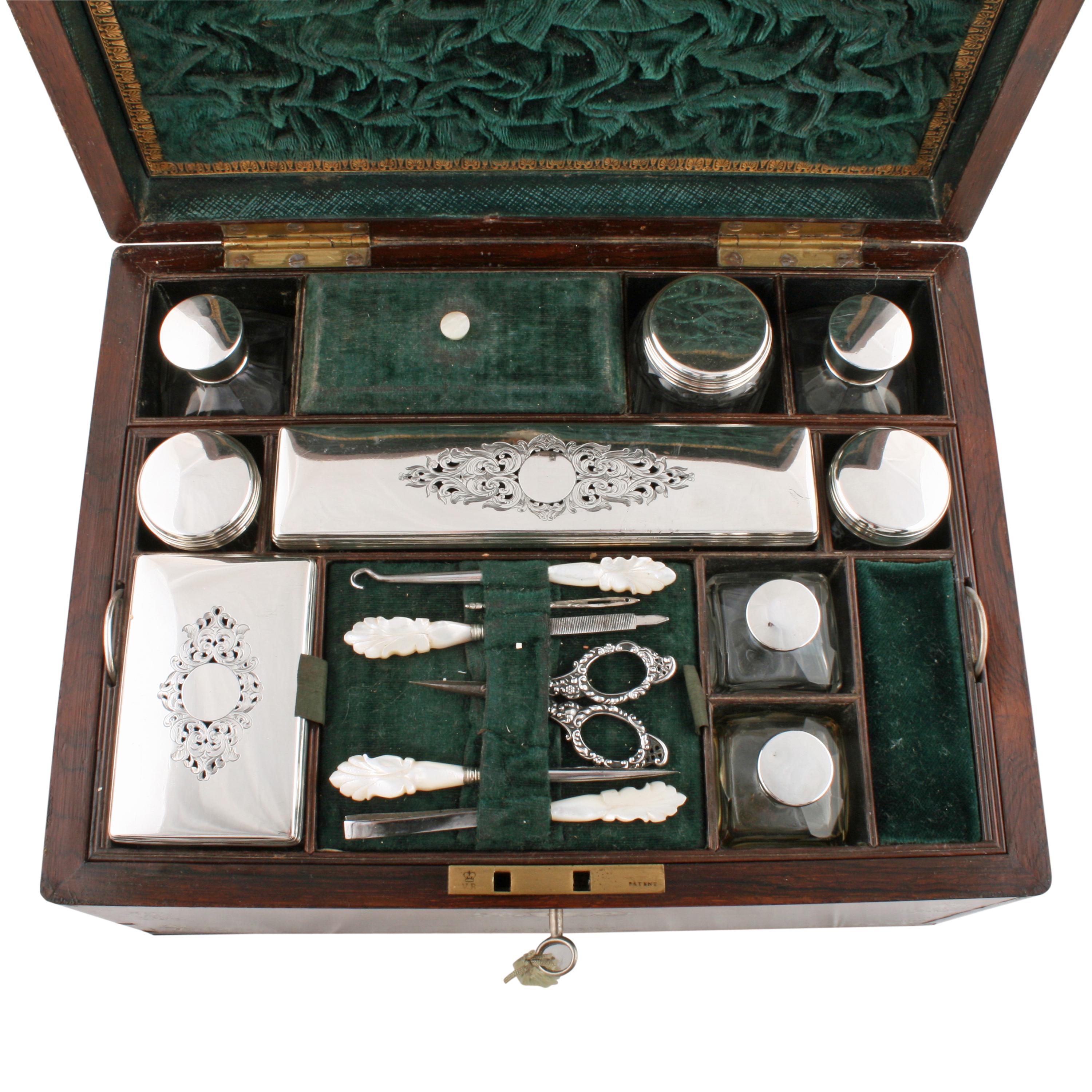 Mid-19th Century Victorian Jewellery Dressing Box For Sale