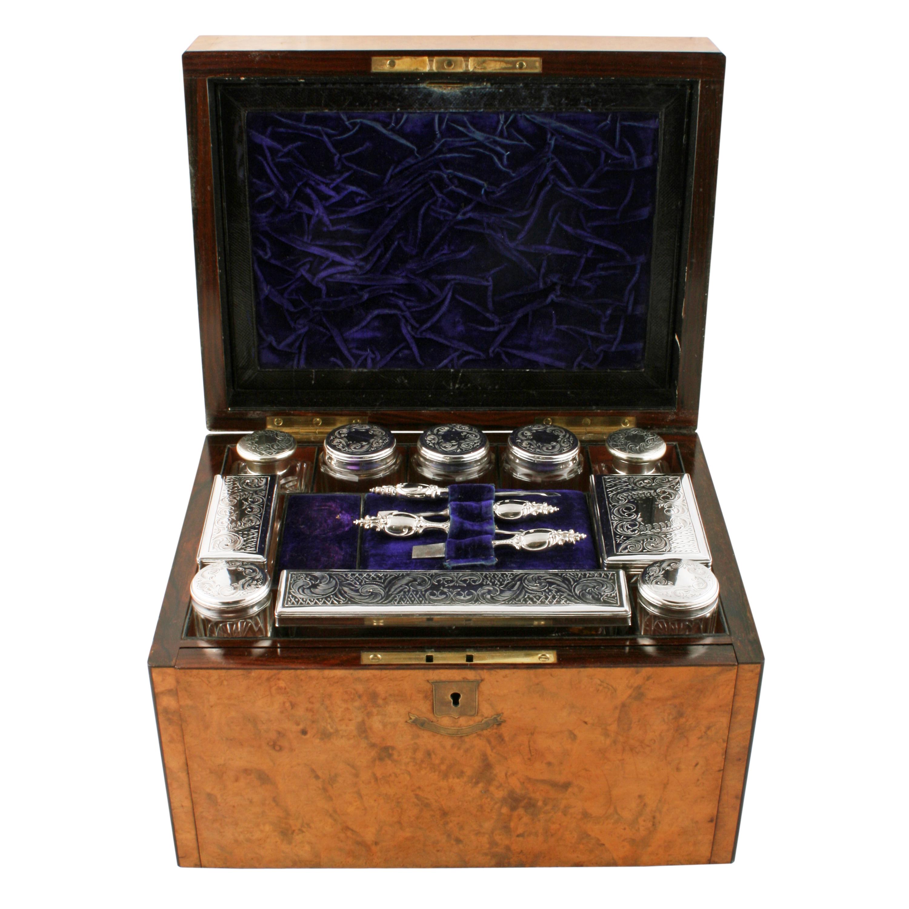 Victorian Jewelry and Dressing Box In Good Condition For Sale In Newcastle Upon Tyne, GB