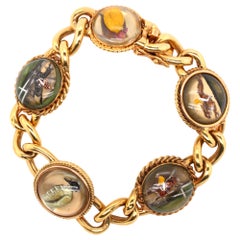 Viktorianisches Jockey Essex Bergkristall-Intaglio-Armband:: um 1895