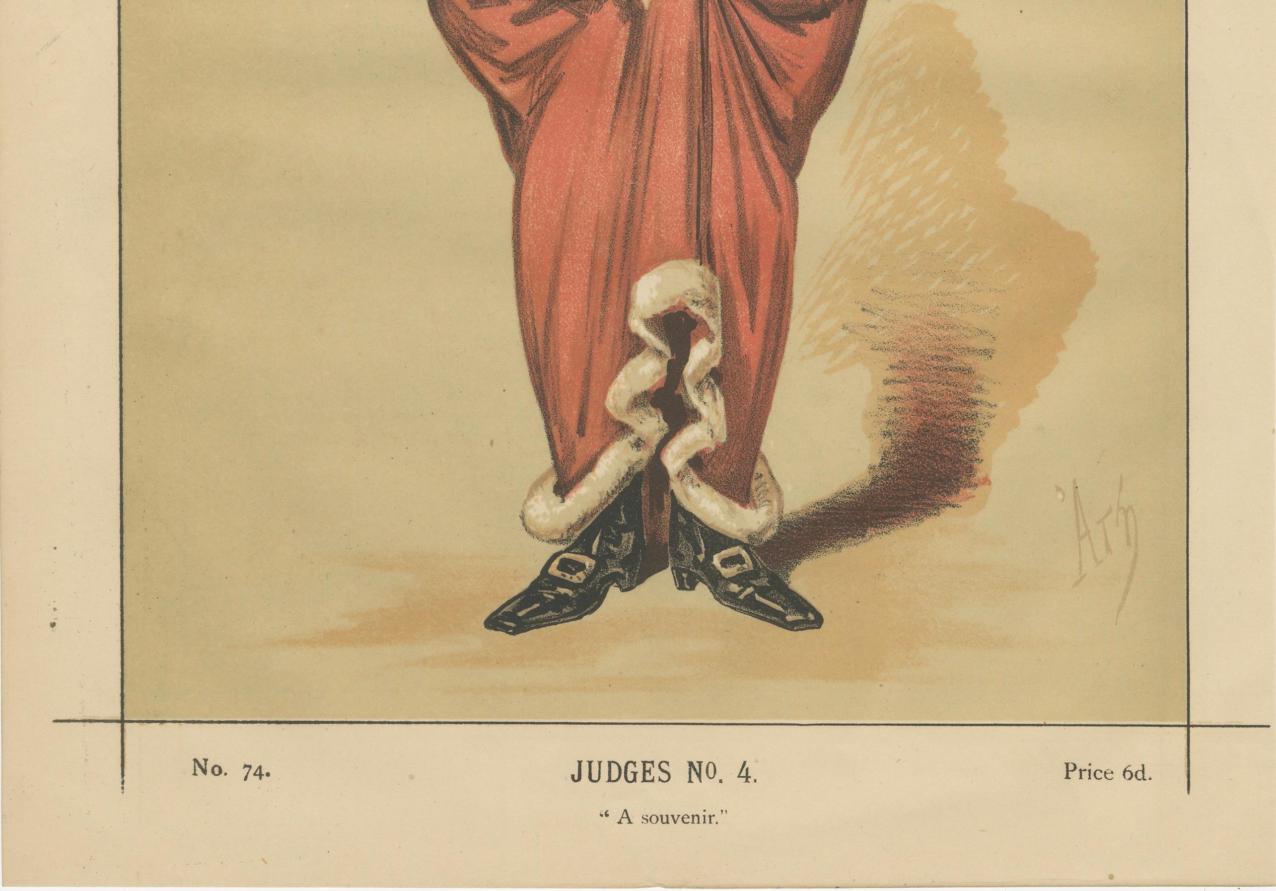 Victorian Judge in Robes – Vanity Fair Judges Series No. 4, 1870