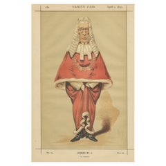 Victorian Judge in Robes – Vanity Fair Judges Series No. 4, 1870