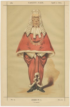 Victorian Judge in Robes – Vanity Fair Judges Series No. 4, 1870