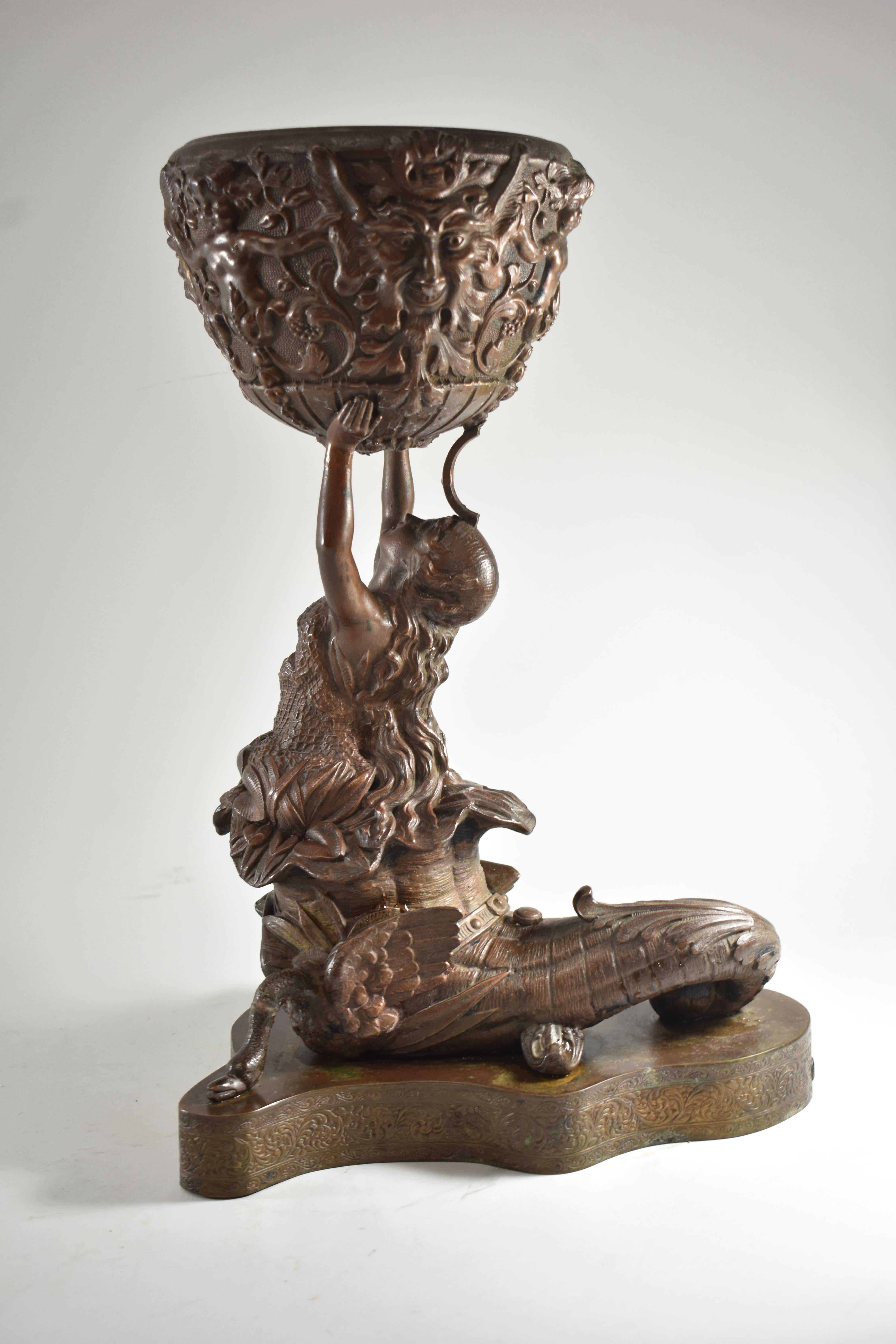 antique mermaid lamp