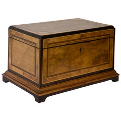Victorian Kingwood and Burr Walnut Jewelry Casket or Box