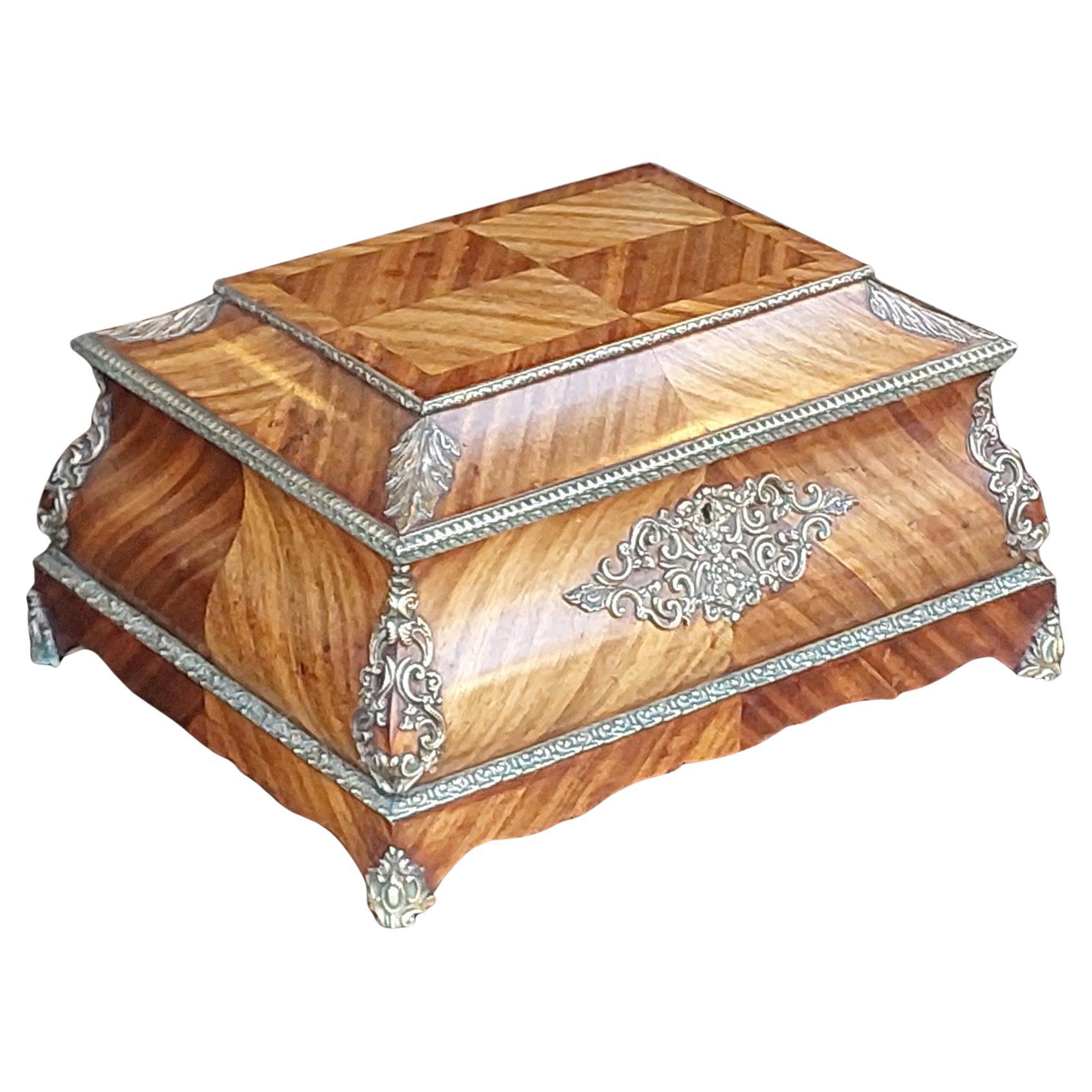 Victorian Kingwood Jewellery Box For Sale