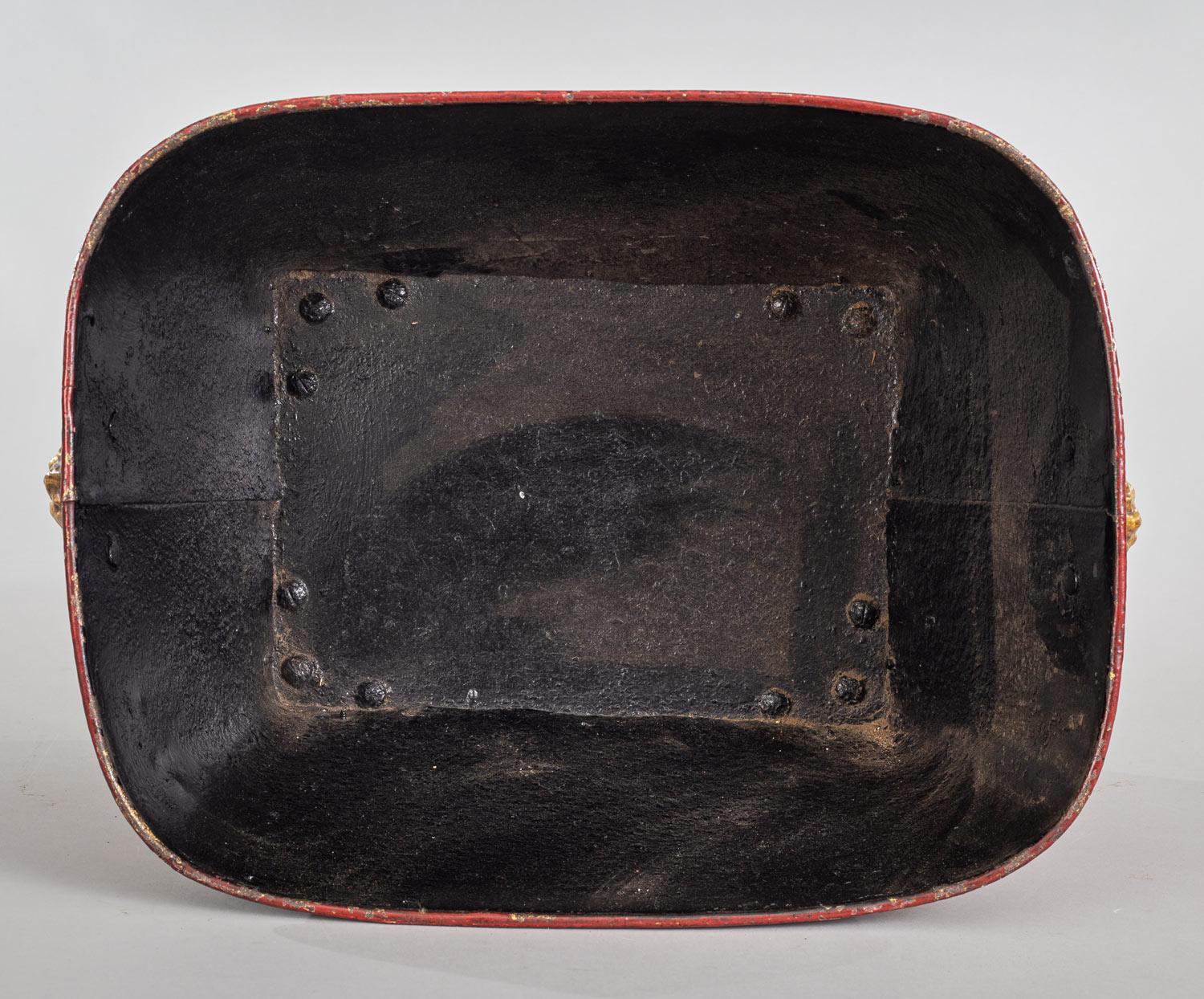 Victorian Lacquered Toleware Coal Bucket For Sale 3