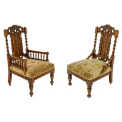 Antique Victorian Ladies and Gents Chairs