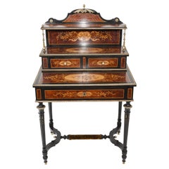 Victorian Ladies Writing Bureau Inlay Desk 1880