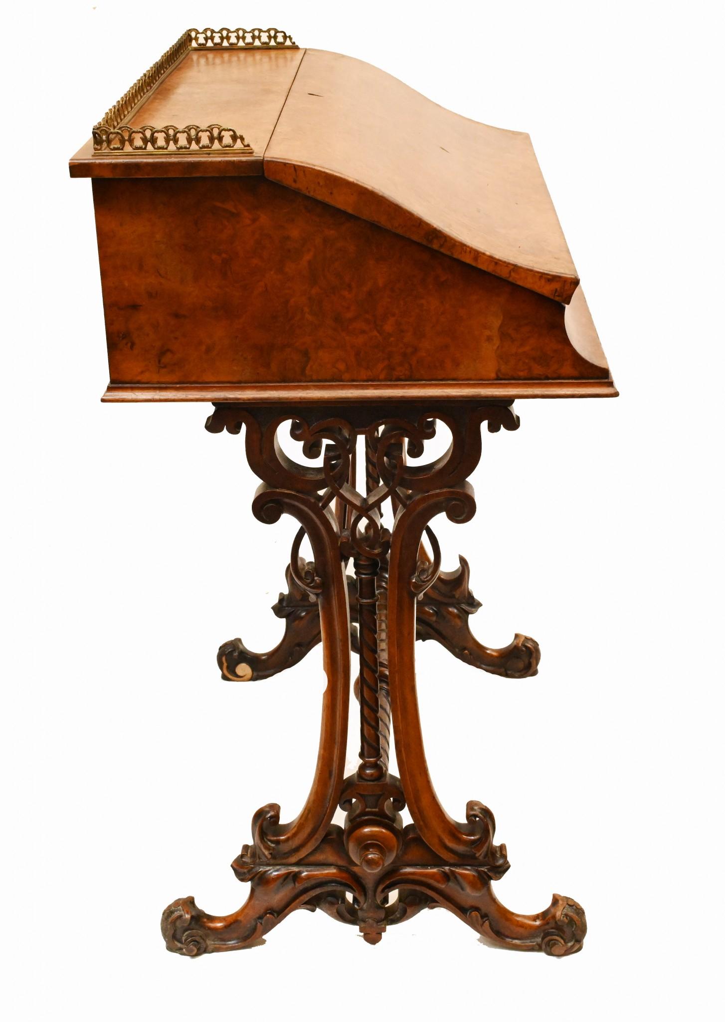 Victorian Ladies Writing Desk Bureau 1840 For Sale 5
