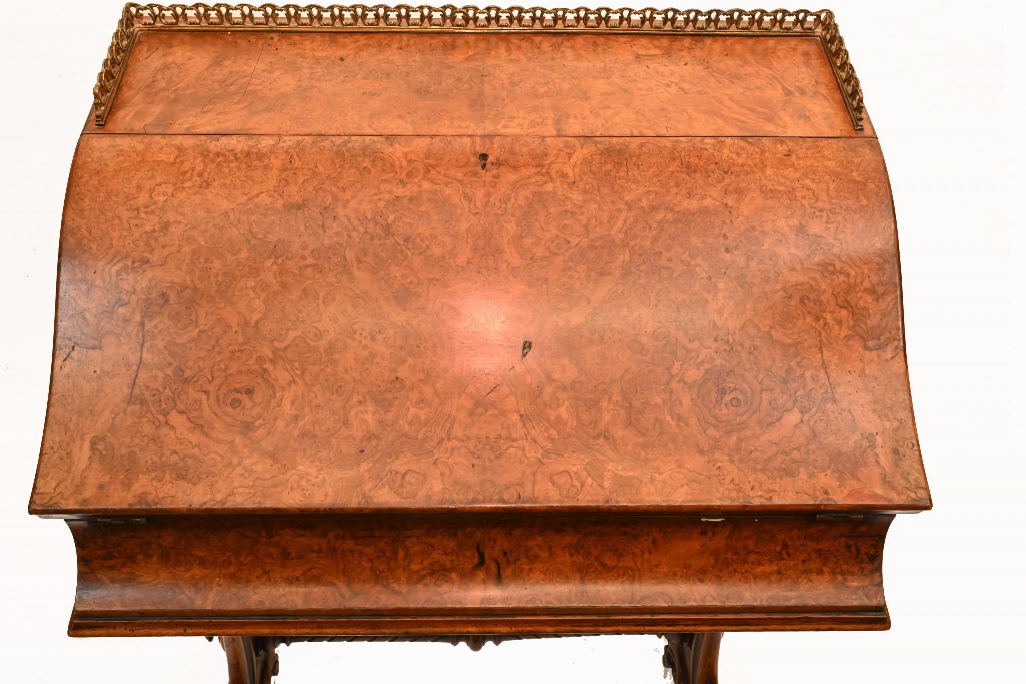 Victorian Ladies Writing Desk Bureau 1840 For Sale 6