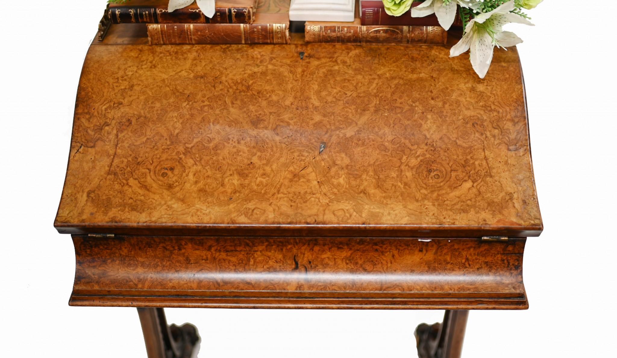 Victorian Ladies Writing Desk Bureau 1840 For Sale 10