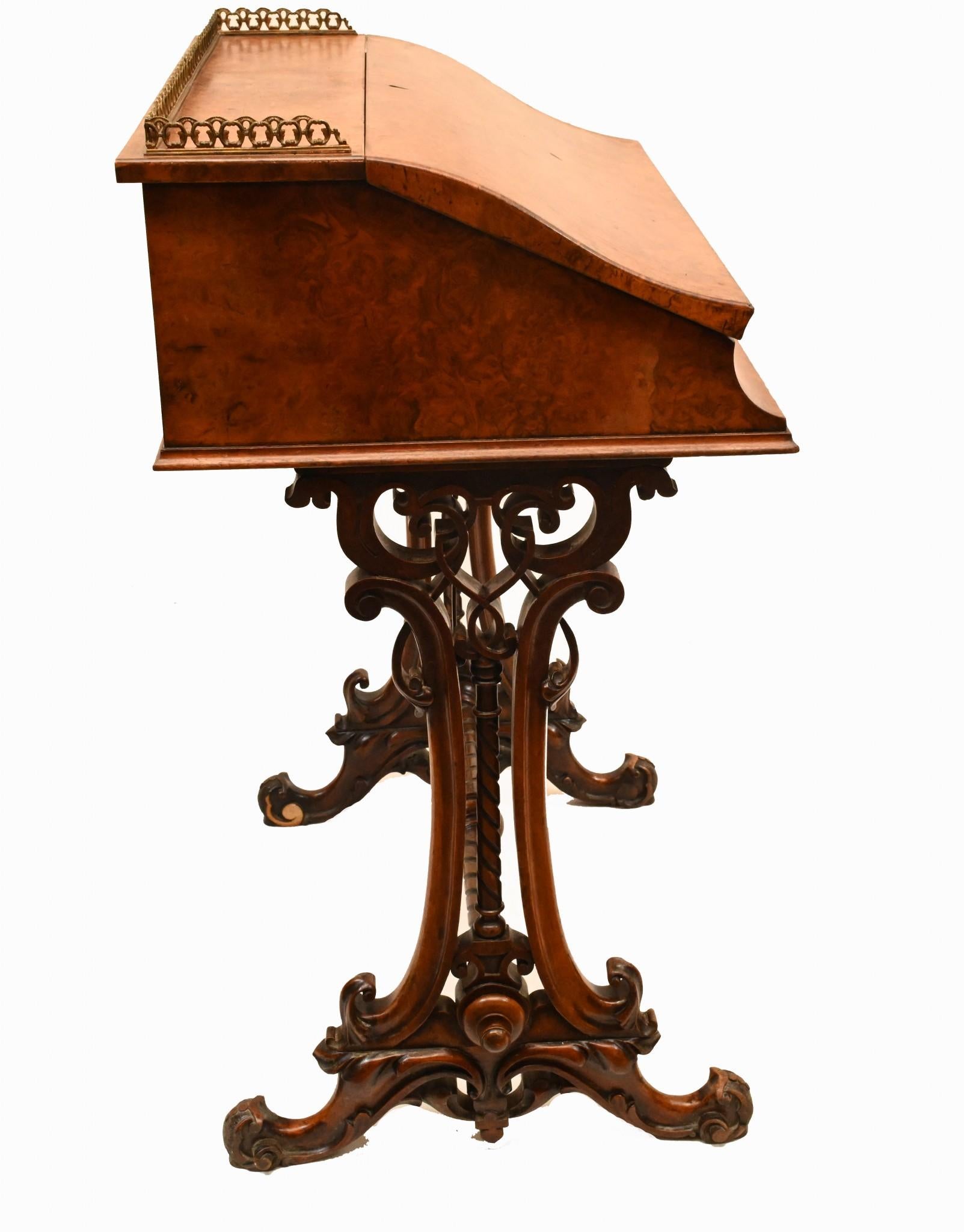 Victorian Ladies Writing Desk Bureau 1840 For Sale 1