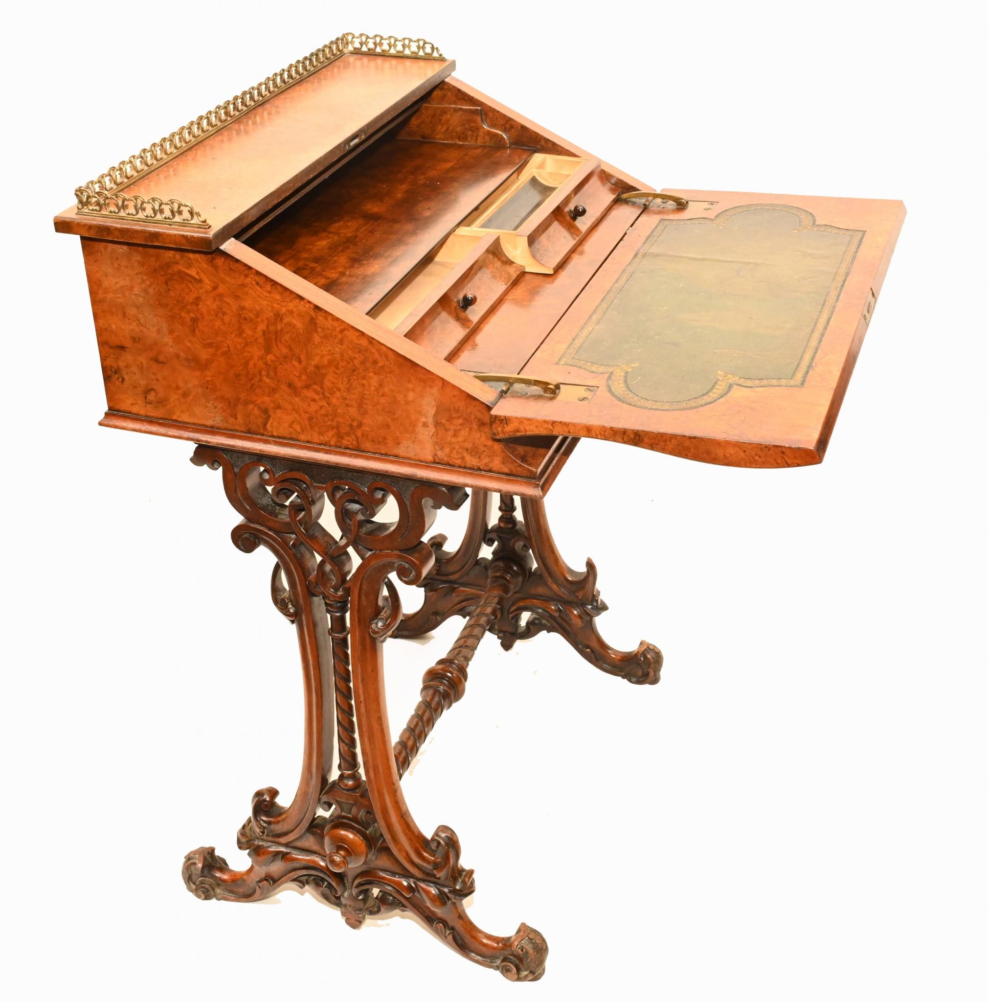 Victorian Ladies Writing Desk Bureau 1840 For Sale 2