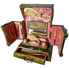 Victorian Lady's Necessaire Table Top Toiletry Box, American, circa 1900