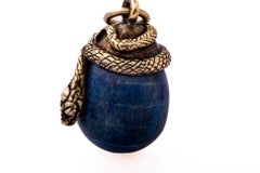 Victorian Lapis Lazuli Egg with Serpent (Orphic Egg)