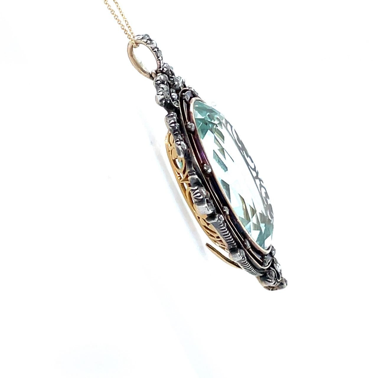 large aquamarine pendant