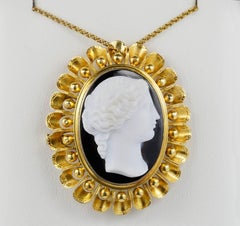 Victorian Large Hard Stone Cameo